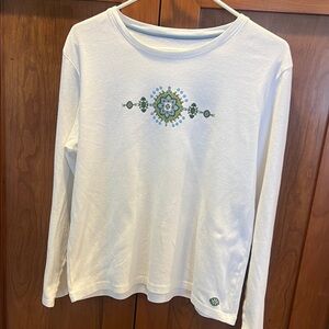 Vera Bradley White Shirt with Blue Script
Large/XLarge